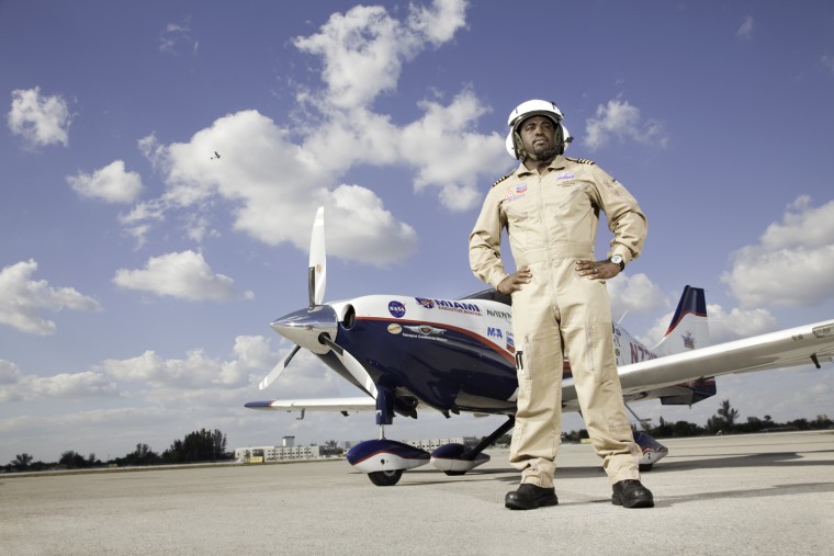 Barrington Irving - Youngest Person To Fly Solo RTW
Guinness World Records 2011
Photo Credit: Ryan Schude/Guinness World Records
Location: Miami